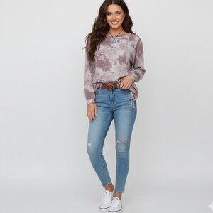 Nwt COMO BLU Stretchy Purple's Sweater Top Sz 1X